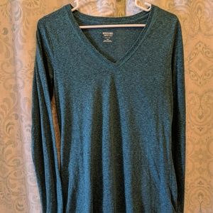 Teal V Neck Tee